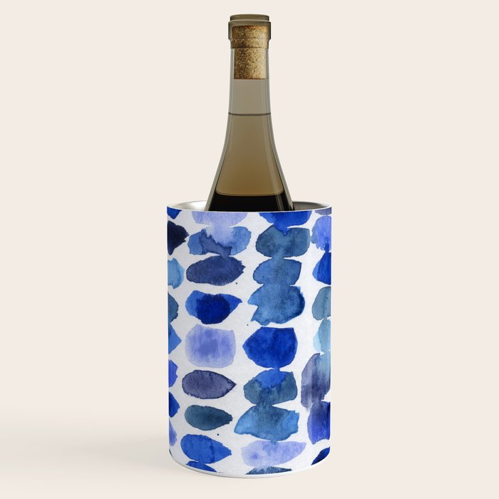 Ocean Colors Watercolor Abstract Wine Chiller Gallery Image 3