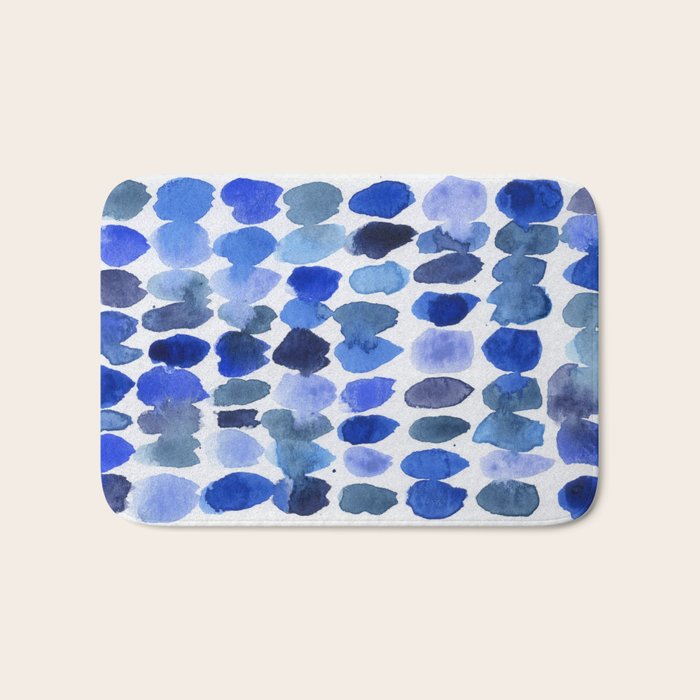 Ocean Colors Watercolor Abstract Bath Mat Gallery Image 1