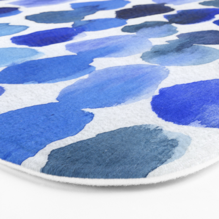 Ocean Colors Watercolor Abstract Bath Mat Gallery Image 3