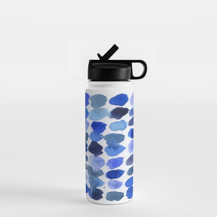 Ocean Colors Watercolor Abstract Water Bottle Gallery Image 1