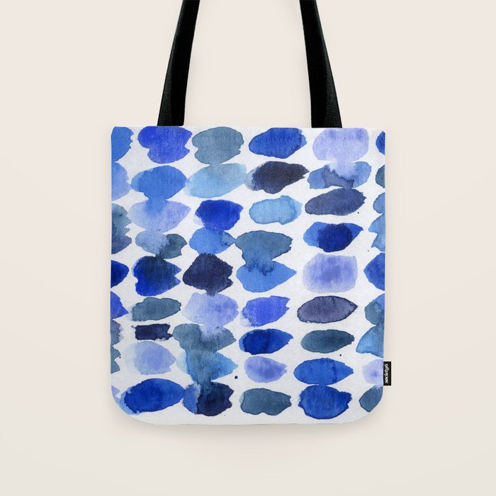 Ocean Colors Watercolor Abstract Tote Bag Gallery Image 1