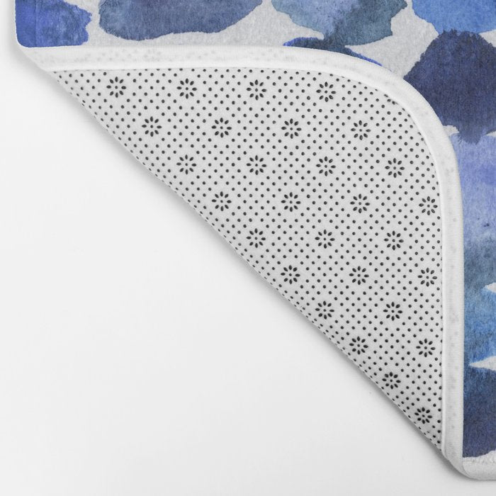 Ocean Colors Watercolor Abstract Bath Mat Gallery Image 2