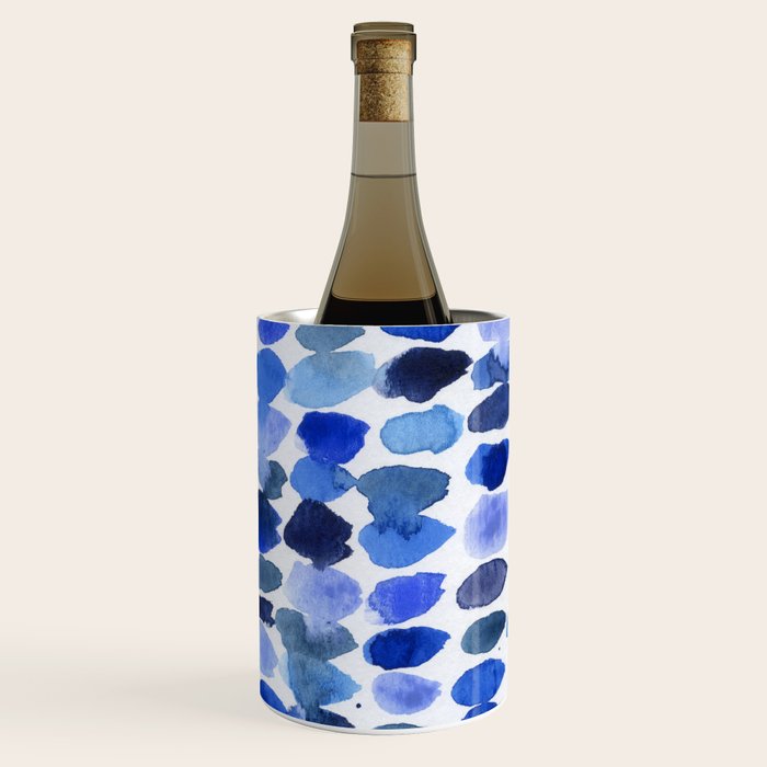 Ocean Colors Watercolor Abstract Wine Chiller Gallery Image 1