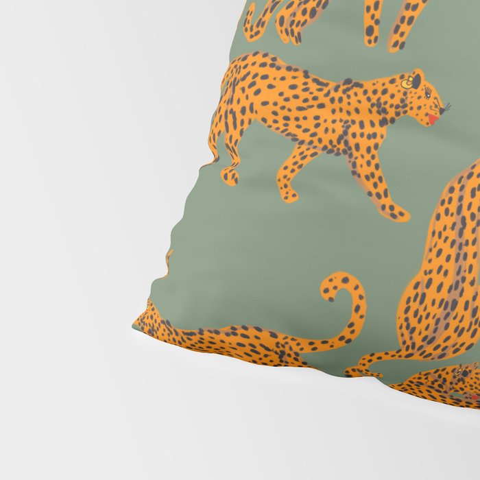 Modern Tigers with red lips illustration  Pillow Sham Gallery Image 4
