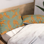 Modern Tigers with red lips illustration  Pillow Sham Gallery Image 2