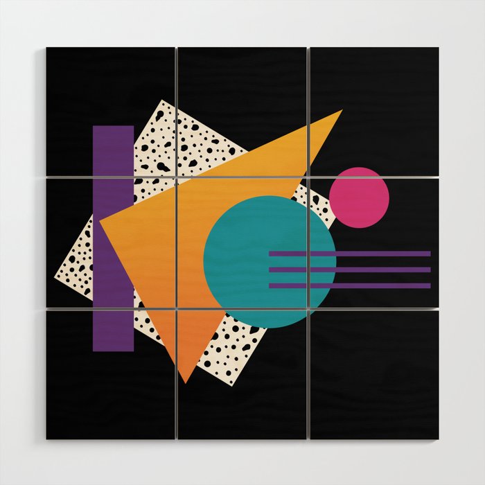 Memphis Pattern 35 / 80s - 90s Retro Wood Wall Art Gallery Image 1