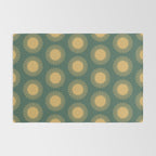 Boho Summer Sun Pattern X Kelly Green and Yellow Rug Gallery Image 2