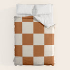 Checkered (Rust Cream) Duvet Cover Gallery Image 6