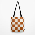 Checkered (Rust Cream) Tote Bag Gallery Image 2