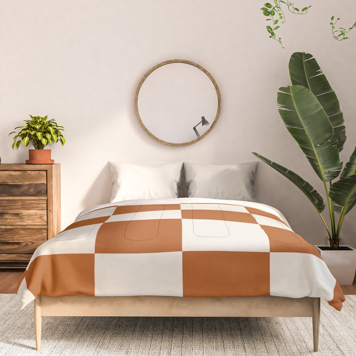 Checkered (Rust Cream) Comforter Gallery Image 3