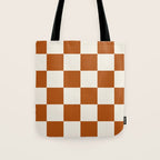 Checkered (Rust Cream) Tote Bag Gallery Image 1