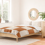 Checkered (Rust Cream) Duvet Cover Gallery Image 2