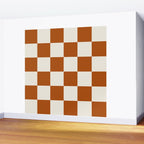 Checkered (Rust Cream) Wall Mural Gallery Image 2
