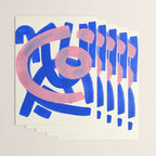 Tribal Pink Blue Fun Colorful Mid Century Modern Abstract Painting Shapes Pattern Wrapping Paper Gallery Image 3