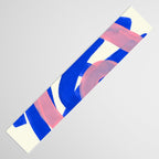 Tribal Pink Blue Fun Colorful Mid Century Modern Abstract Painting Shapes Pattern Table Runner Gallery Image 3