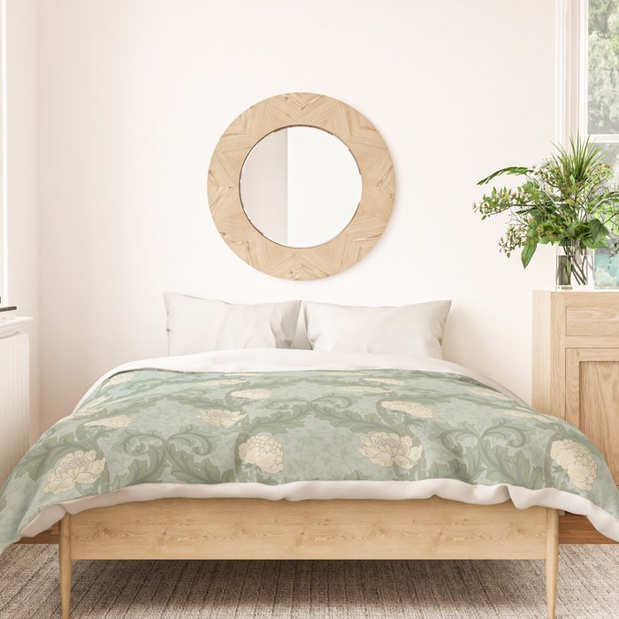 Vintage Floral Arts and Crafts Style Duvet Cover Gallery Image 3