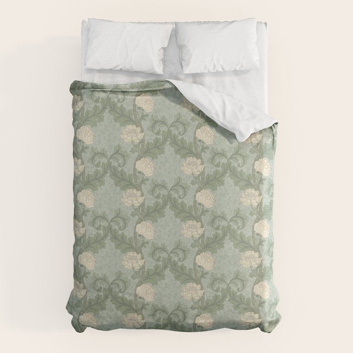Vintage Floral Arts and Crafts Style Duvet Cover Gallery Image 6