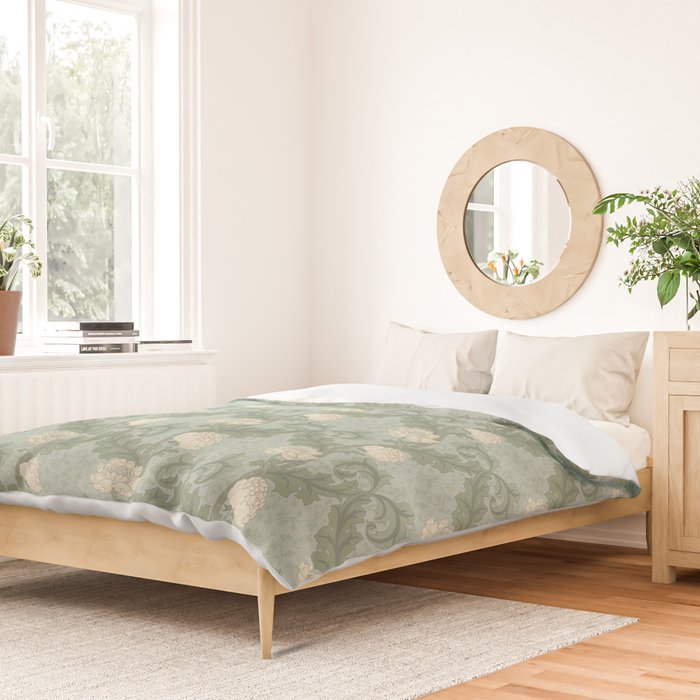 Vintage Floral Arts and Crafts Style Duvet Cover Gallery Image 2