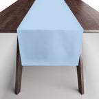 Baby Blue Solid Soft Pastel Color Table Runner Gallery Image 1