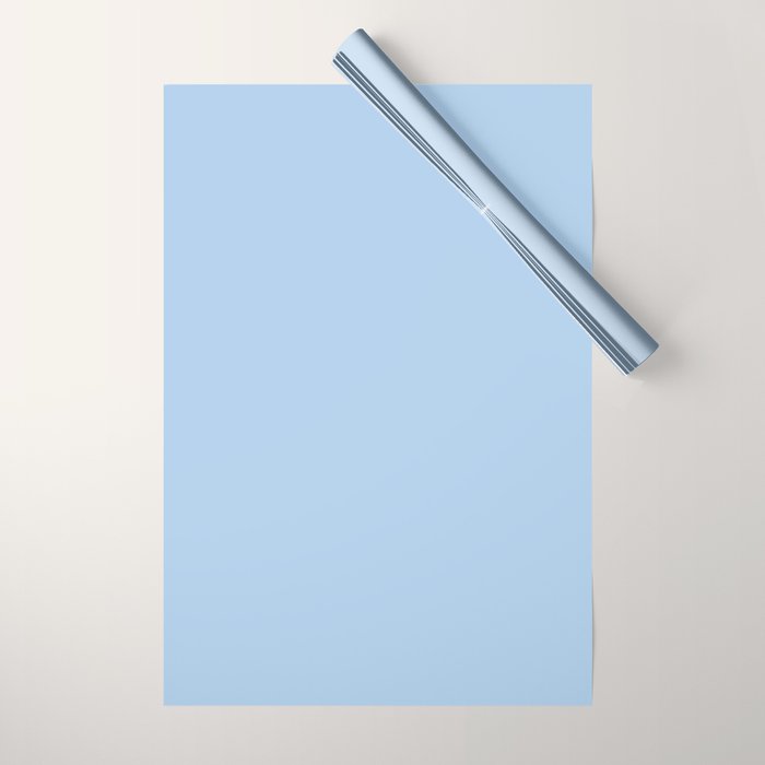 Baby Blue Solid Soft Pastel Color Wrapping Paper Gallery Image 1