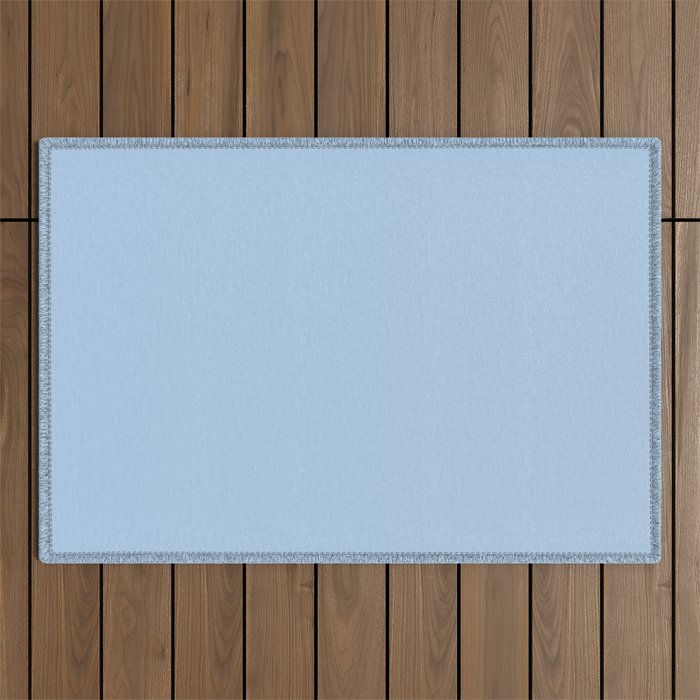 Baby Blue Solid Soft Pastel Color Outdoor Rug Gallery Image 1
