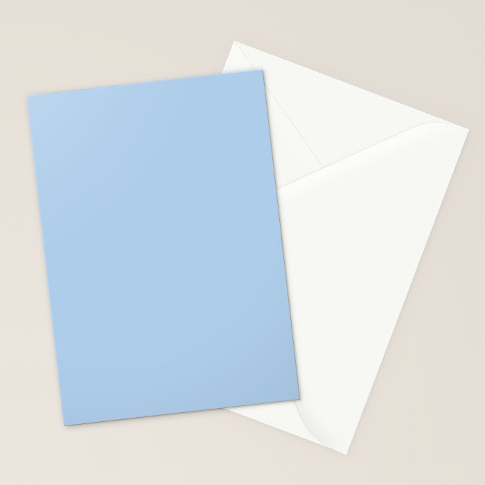 Baby Blue Solid Soft Pastel Color Stationery Card Gallery Image 2