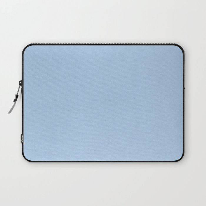 Baby Blue Solid Soft Pastel Color Laptop Sleeve Gallery Image 1