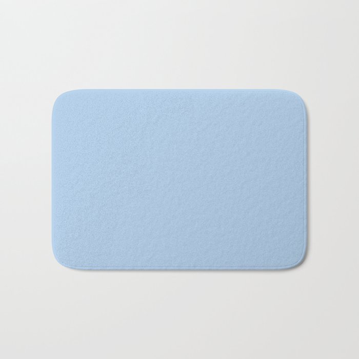 Baby Blue Solid Soft Pastel Color Bath Mat Gallery Image 1