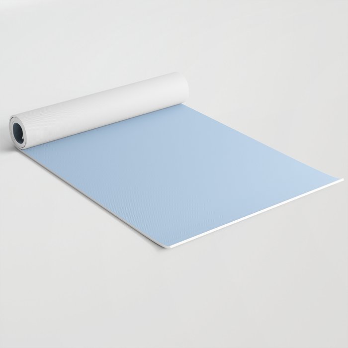 Baby Blue Solid Soft Pastel Color Yoga Mat Gallery Image 2