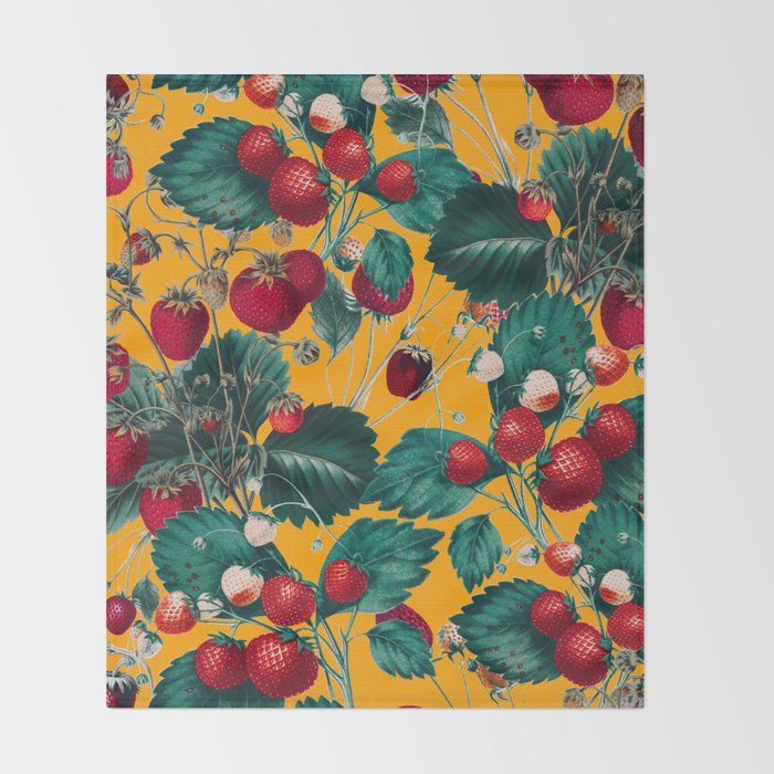 Strawberry Fields Forever IV Throw Blanket Gallery Image 2