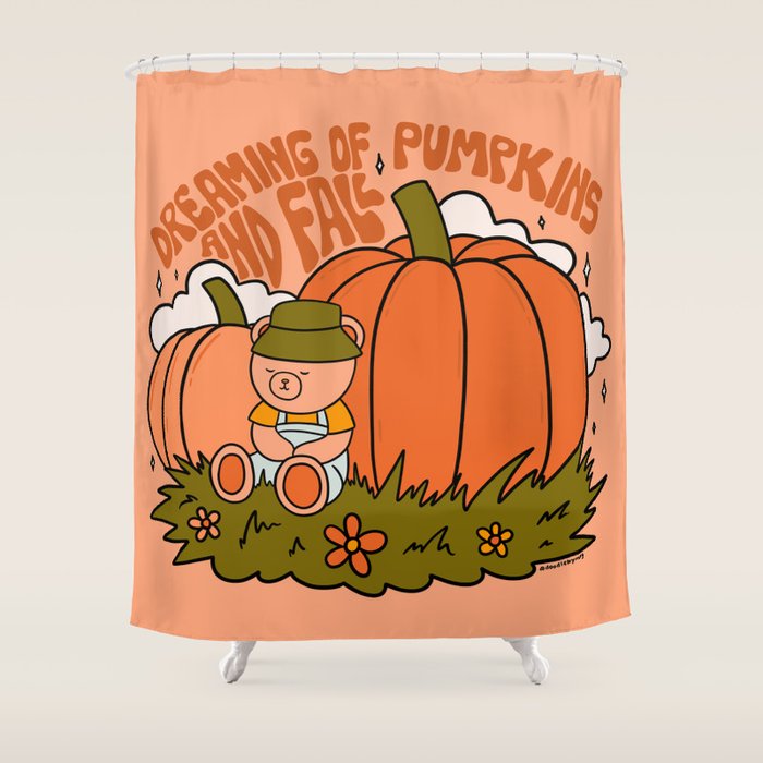 Dreaming of Pumpkins Shower Curtain Gallery Image 1