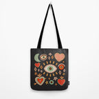 Sacred heart symbols & stars | Fall colors Tote Bag Gallery Image 2