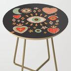 Sacred heart symbols & stars | Fall colors Side Table Gallery Image 2