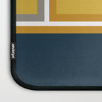 Modular Midcentury Modern Geometric Pattern in Navy Blue, Mustard, Grey, and White Laptop Sleeve Gallery Image 3