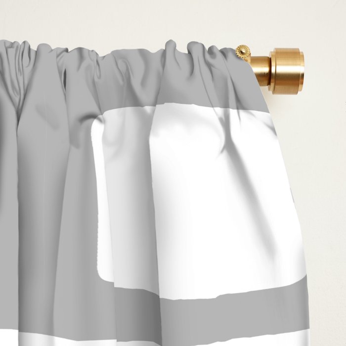 Retro Mid Century Modern Abstract Pattern 336 Gray Window Curtain Gallery Image 2