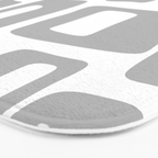 Retro Mid Century Modern Abstract Pattern 336 Gray Bath Mat Gallery Image 3