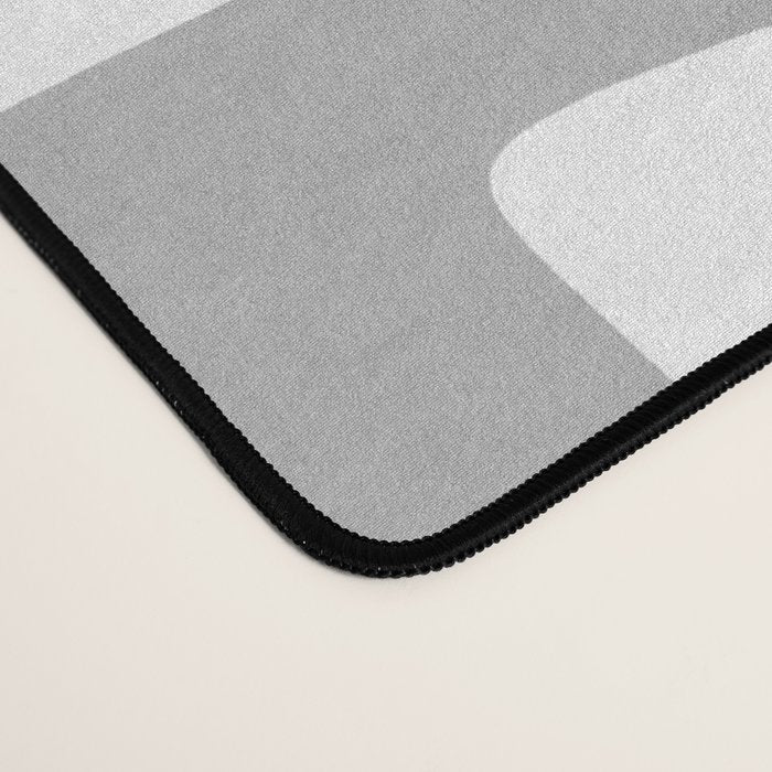 Retro Mid Century Modern Abstract Pattern 336 Gray Desk Mat Gallery Image 4
