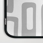 Retro Mid Century Modern Abstract Pattern 336 Gray Laptop Sleeve Gallery Image 3