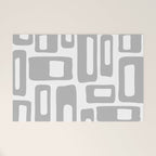 Retro Mid Century Modern Abstract Pattern 336 Gray Welcome Mat Gallery Image 1