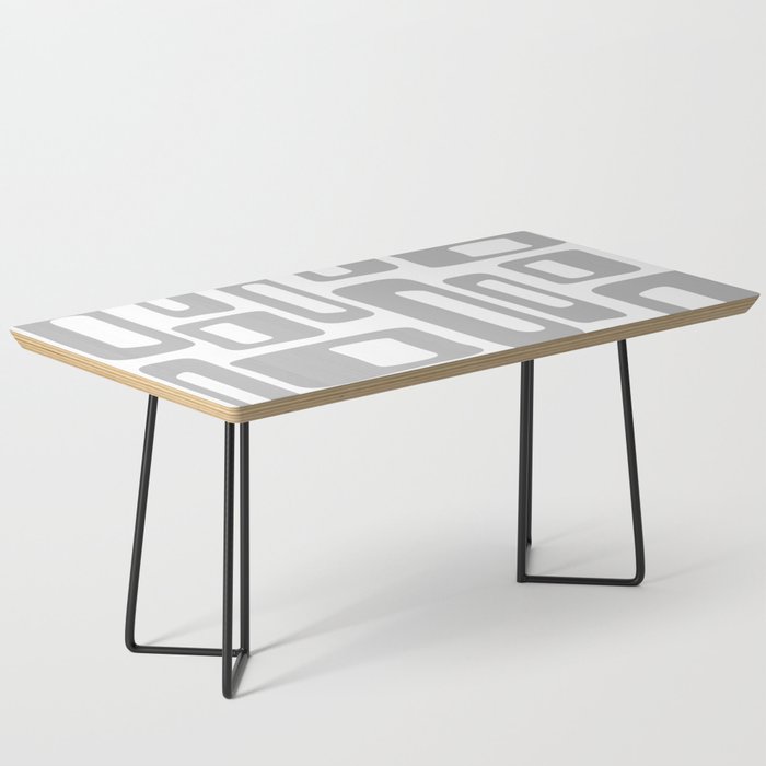 Retro Mid Century Modern Abstract Pattern 336 Gray Coffee Table Gallery Image 1