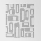 Retro Mid Century Modern Abstract Pattern 336 Gray Throw Blanket Gallery Image 2