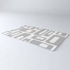 Retro Mid Century Modern Abstract Pattern 336 Gray Rug Gallery Image 3
