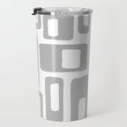 Retro Mid Century Modern Abstract Pattern 336 Gray Travel Mug Gallery Image 3