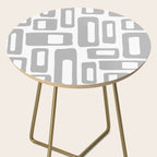 Retro Mid Century Modern Abstract Pattern 336 Gray Side Table Gallery Image 2