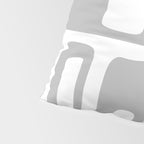 Retro Mid Century Modern Abstract Pattern 336 Gray Pillow Sham Gallery Image 4