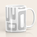 Retro Mid Century Modern Abstract Pattern 336 Gray Coffee Mug Gallery Image 1
