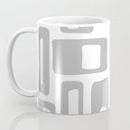 Retro Mid Century Modern Abstract Pattern 336 Gray Coffee Mug Gallery Image 3