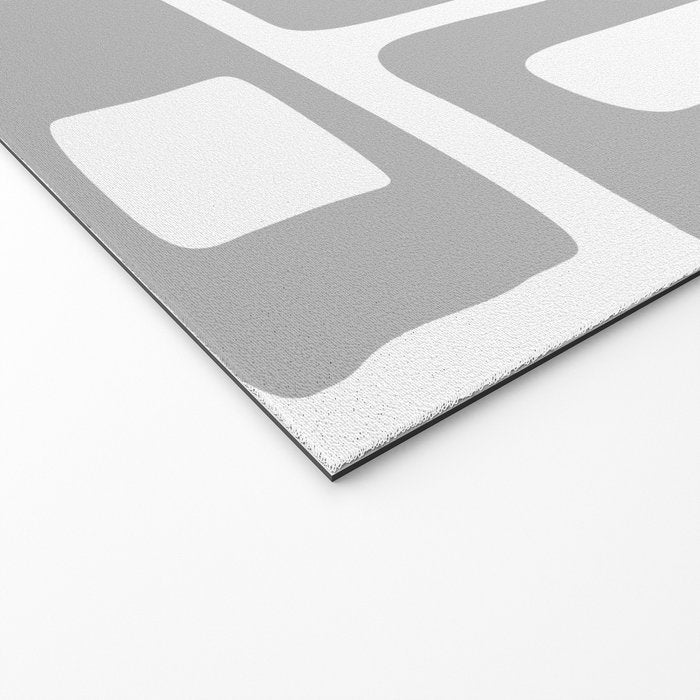Retro Mid Century Modern Abstract Pattern 336 Gray Welcome Mat Gallery Image 2