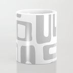 Retro Mid Century Modern Abstract Pattern 336 Gray Coffee Mug Gallery Image 4