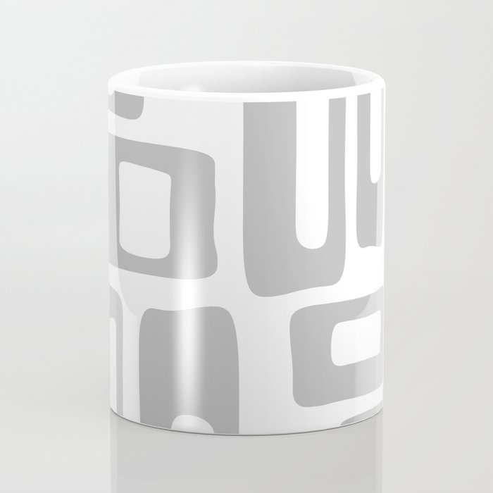 Retro Mid Century Modern Abstract Pattern 336 Gray Coffee Mug Gallery Image 4